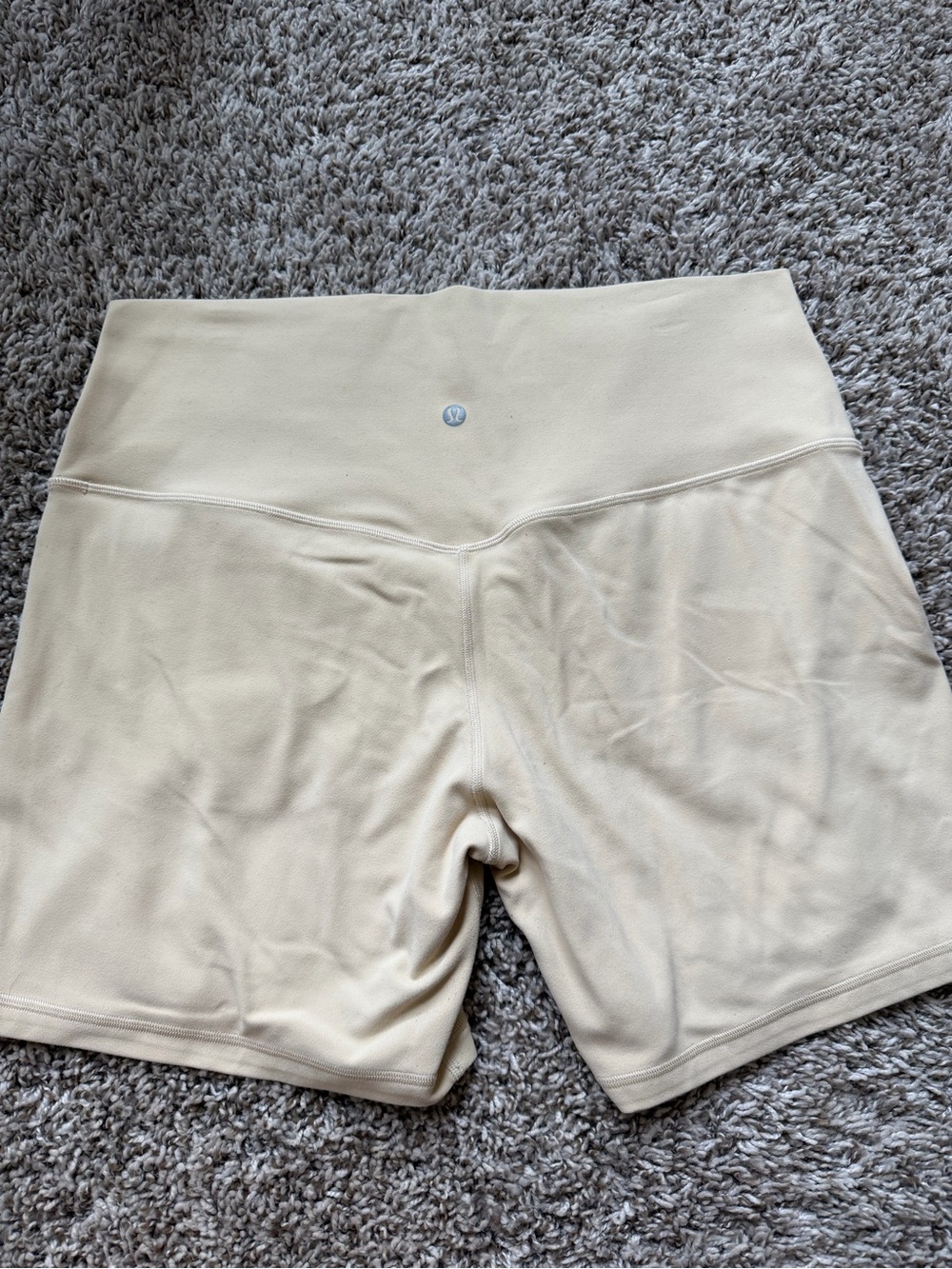 lululemon athletica Cream High-Rise Athletic Bike Shorts